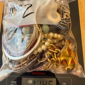1KG Mixed Assorted Untested Jewelry Bag with Gold and Silver Tones LOT 2